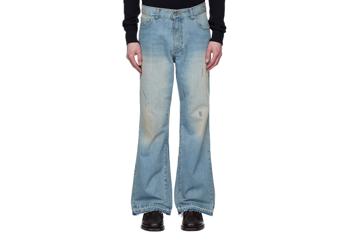 Tonywack Flared-Leg Reconstructed Jeans