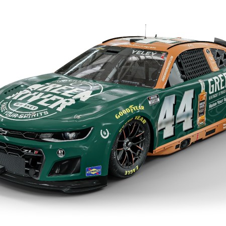 Green River Whiskey Chevrolet No. 44 car, which driver J.J. Yeley will be driving in his attempt to qualify for the Daytona 500