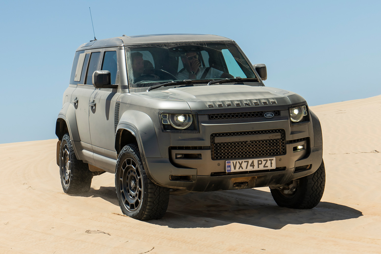 The new Defender OCTA in the sand dunes of South Africa