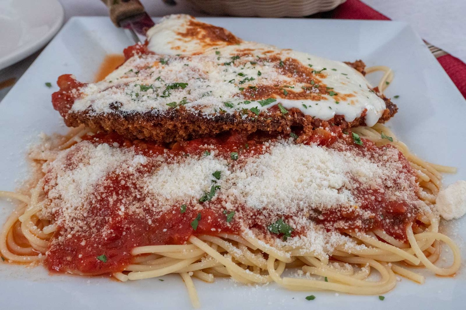Veal parmesan from Luna Ristorante