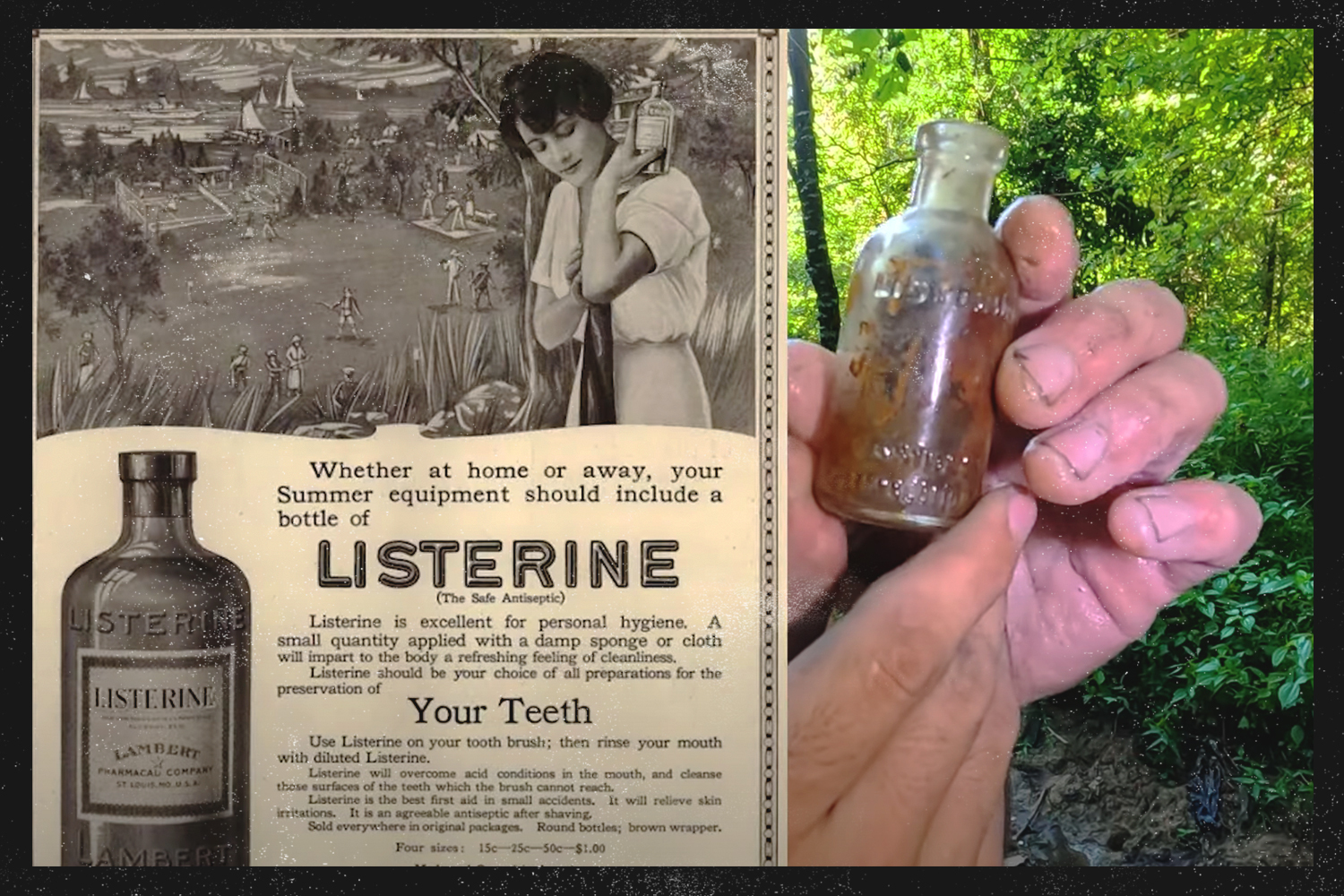 A listerine bottle discovery in a Kentucky creek