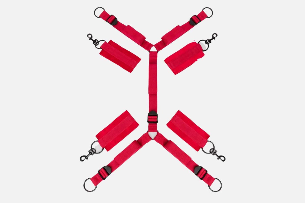 Bondage Boutique Bound to Please Red Under-Mattress Restraints