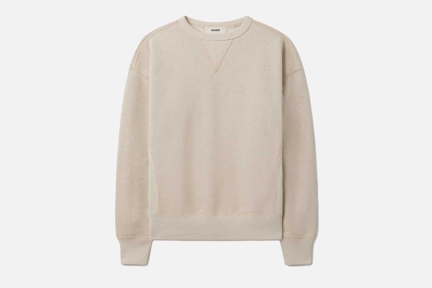 Buck Mason Welterweight Double V Crew Sweatshirt