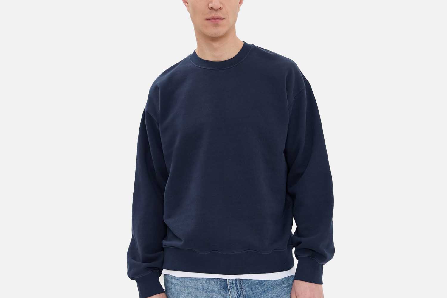 Madewell Woodland Reverse Crew Neck Sweatshirt