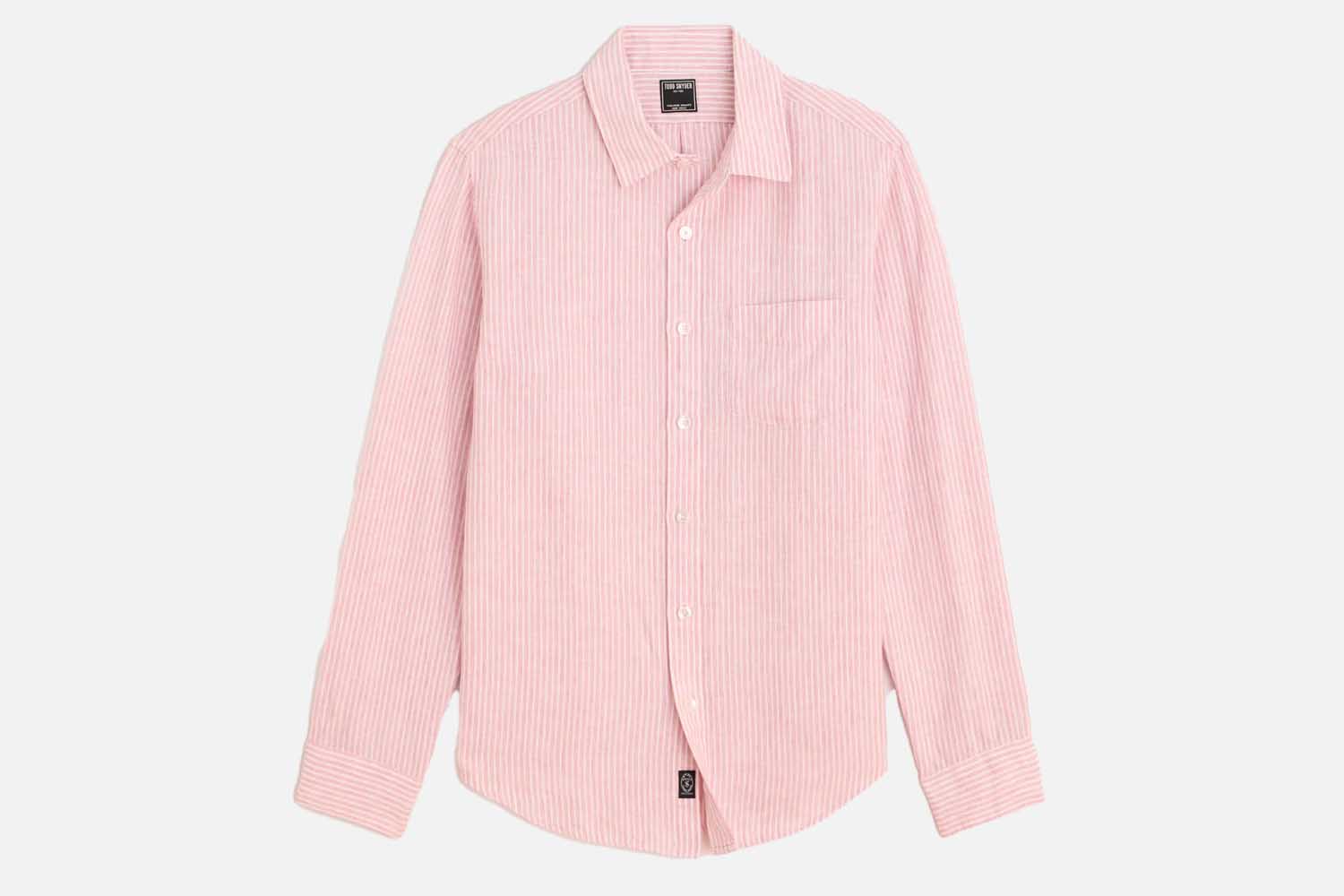 Todd Snyder Sea Soft Irish Linen Point Collar Shirt