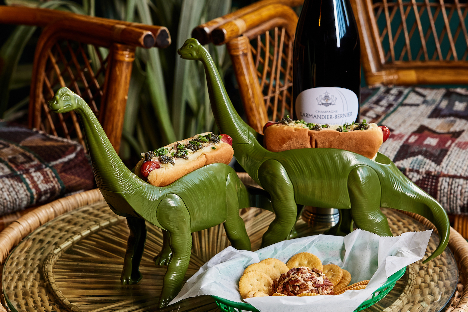 Hot dogs and Champagne — a winning combo!