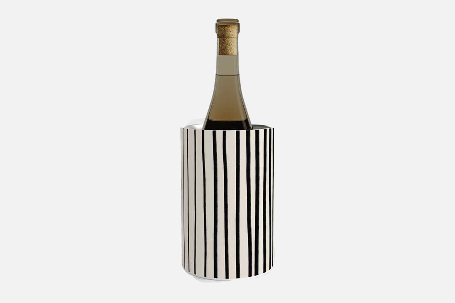 Alisa Galitsyna Black Vertical Lines Wine Chiller
