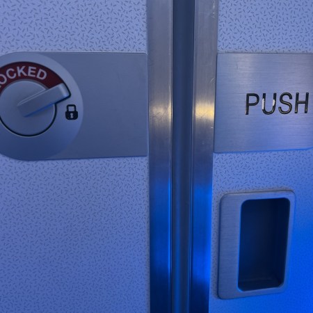 Airplane bathroom lock
