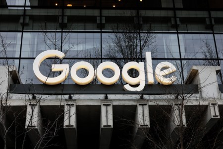 Google signage on building