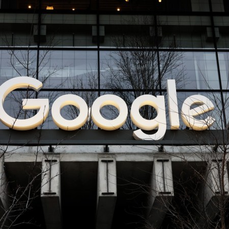 Google signage on building