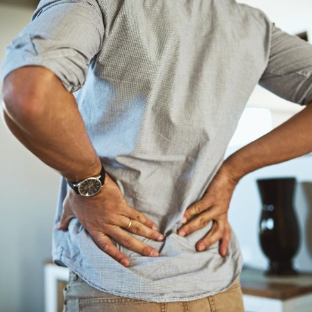 Man with lower back pain