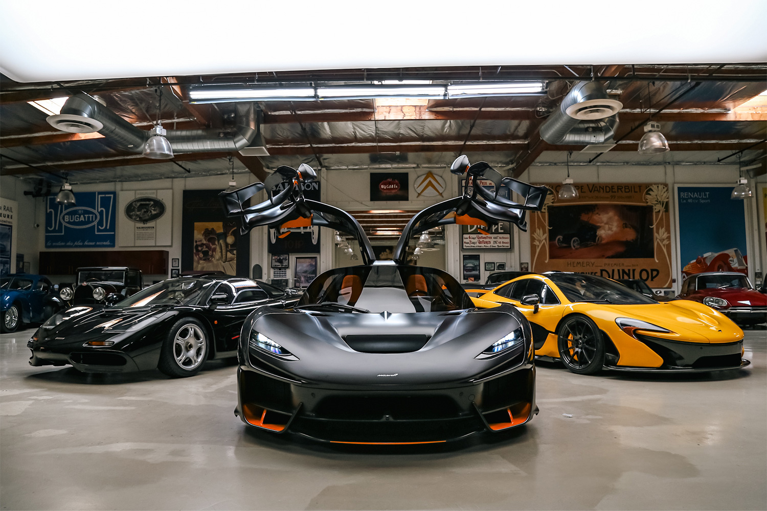 The McLaren trifecta: the F1, W1 and P1 supercars [L-R]