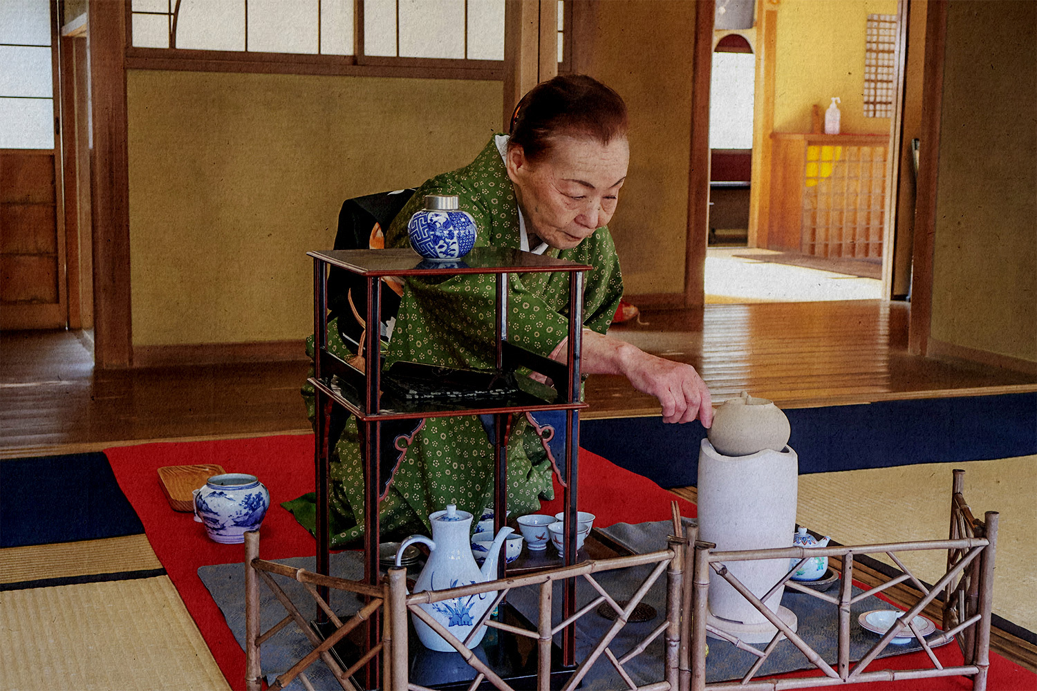 A traditional tea ceremony