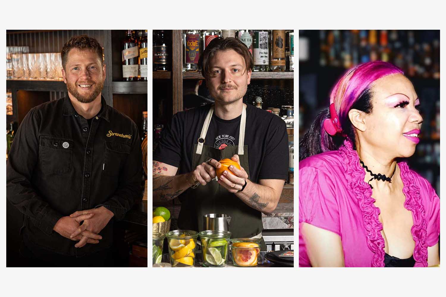 Spill Awards judges Justin Aden, Marshall Minaya, ms. franky marshall