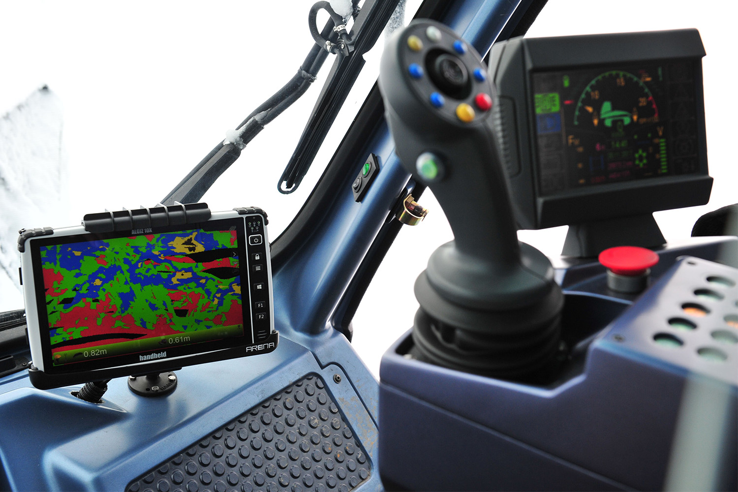 High-tech snow grooming control panel at SkiWelt, Austria.