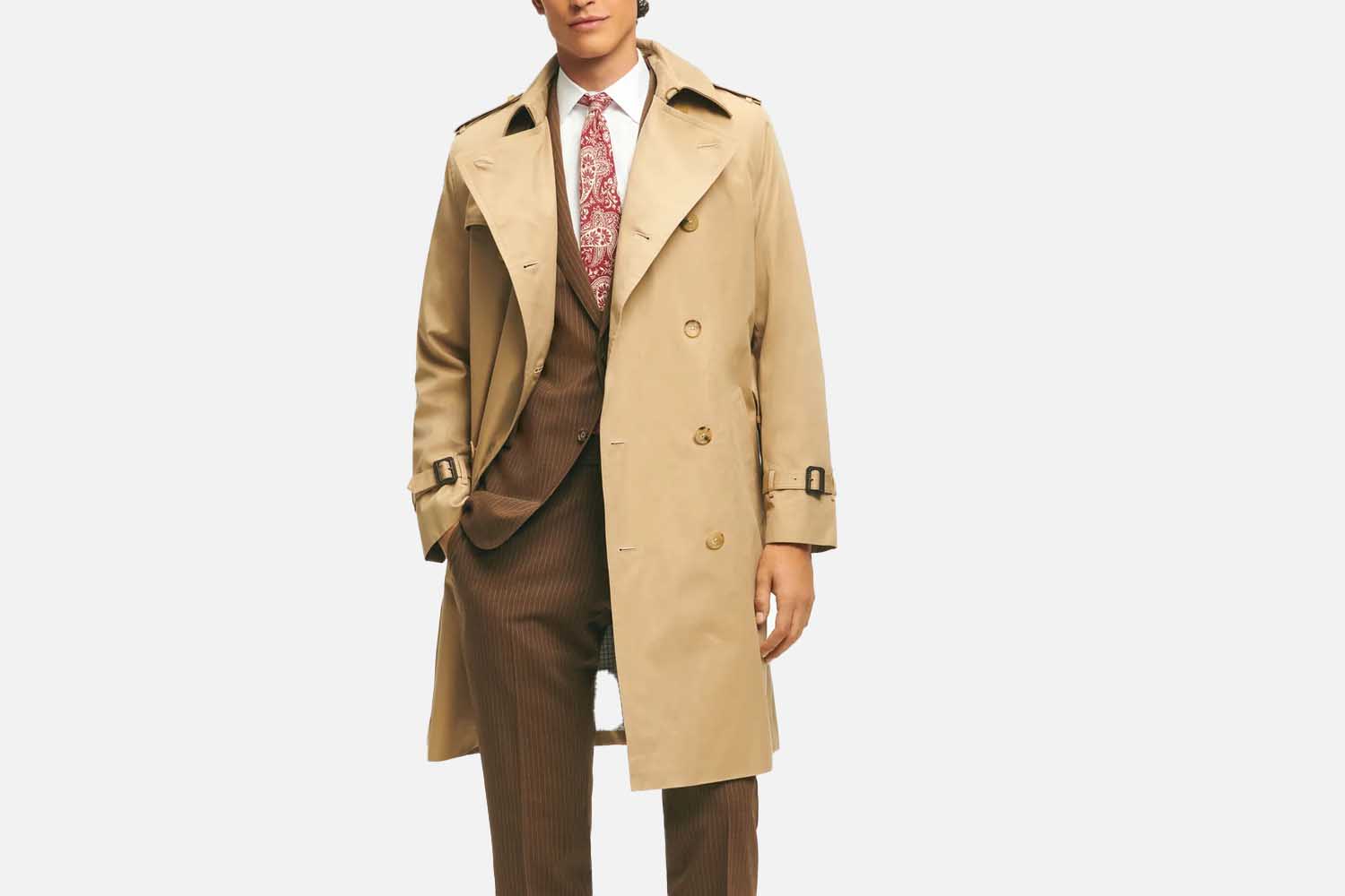 Brooks Brothers Supima Cotton Gabardine Trench Coat