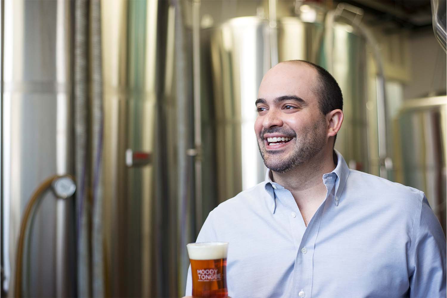 Jared Rouben, President and Brewmaster of Moody Tongue Brewing Company