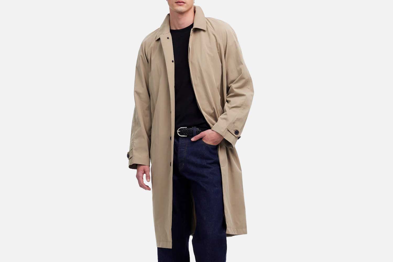 Madewell Raglan-Sleeve Trench Coat in Italian Twill