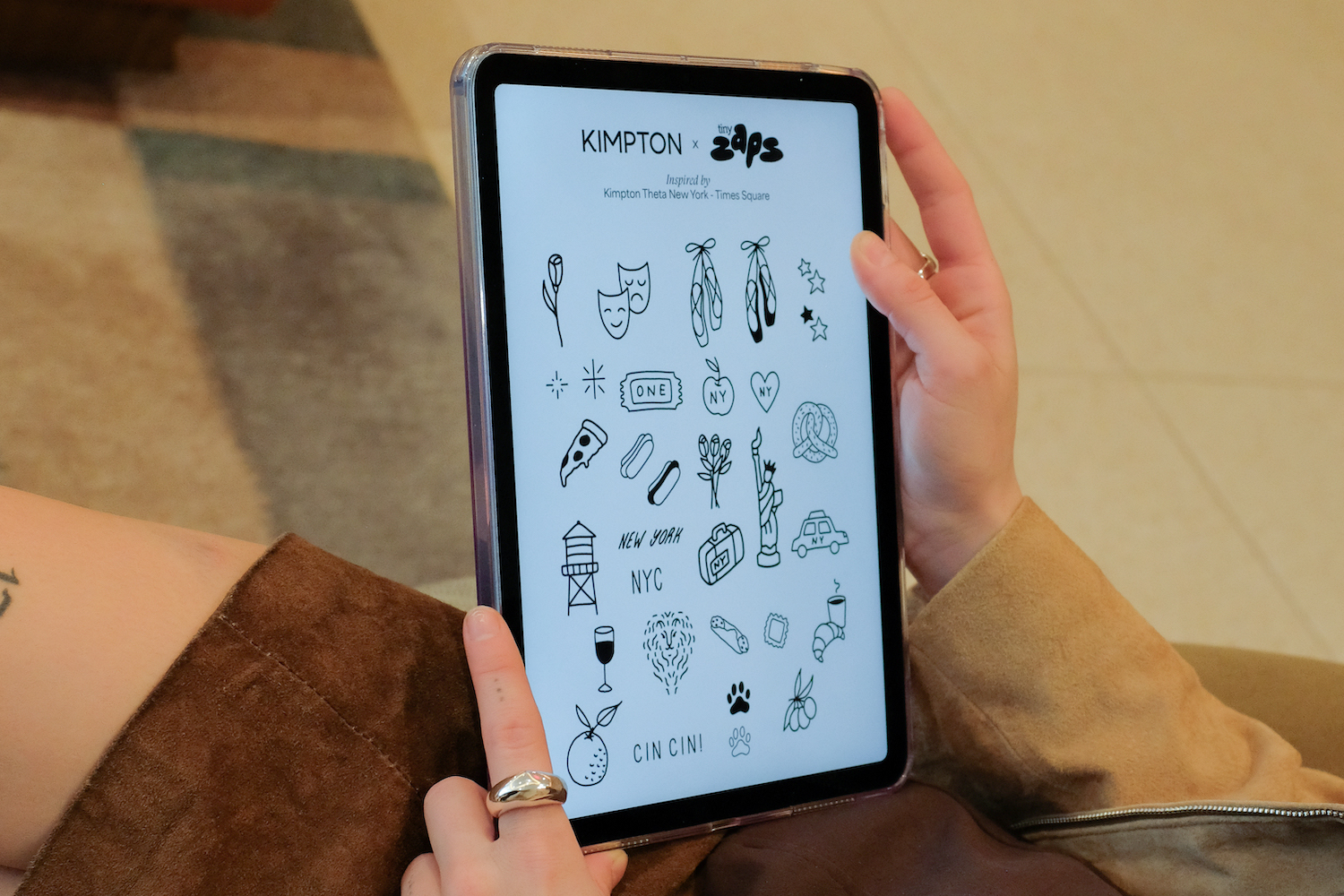 a flash sheet of new york-themed tattoos from tiny zaps