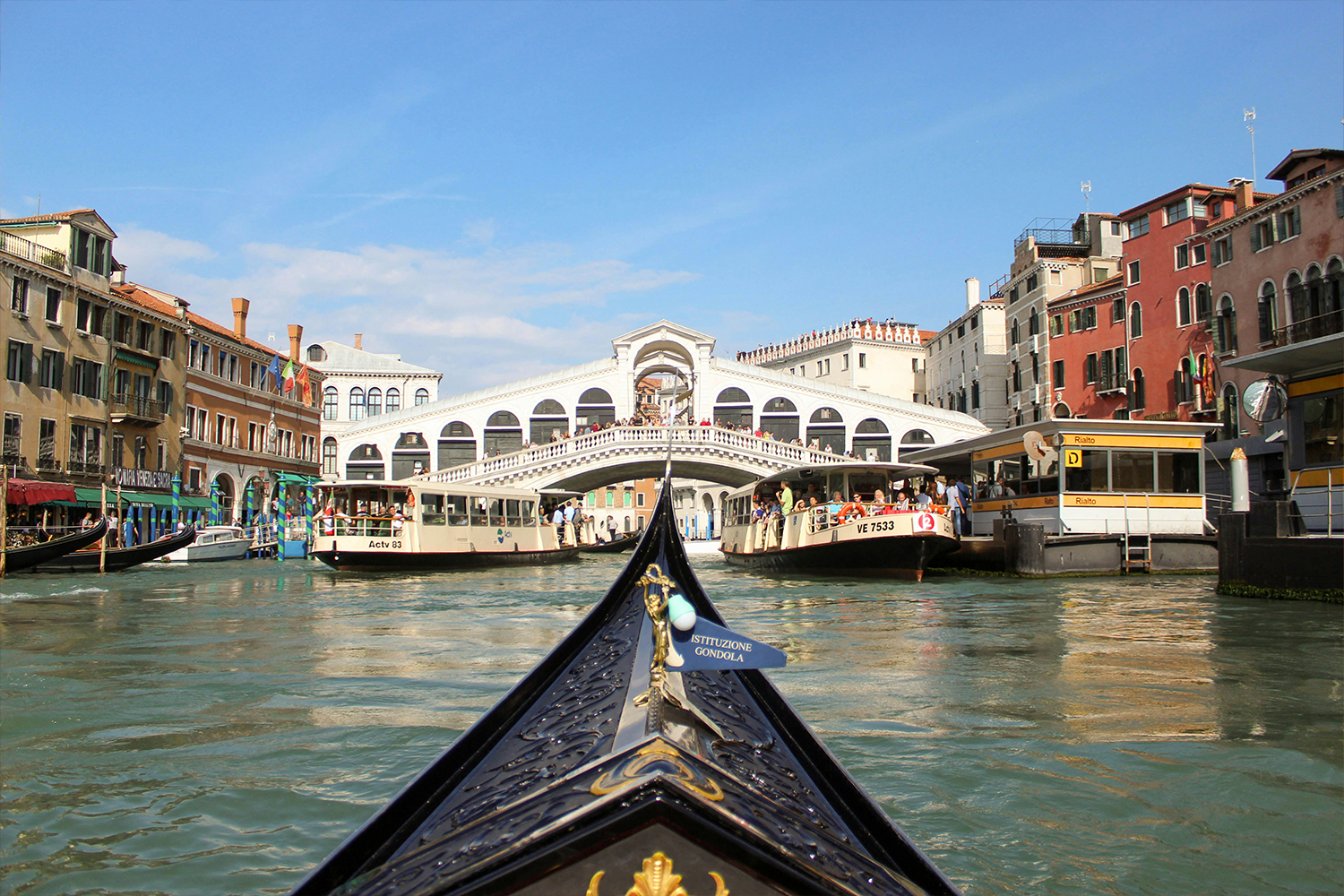 a gondola on the grand canal in venice