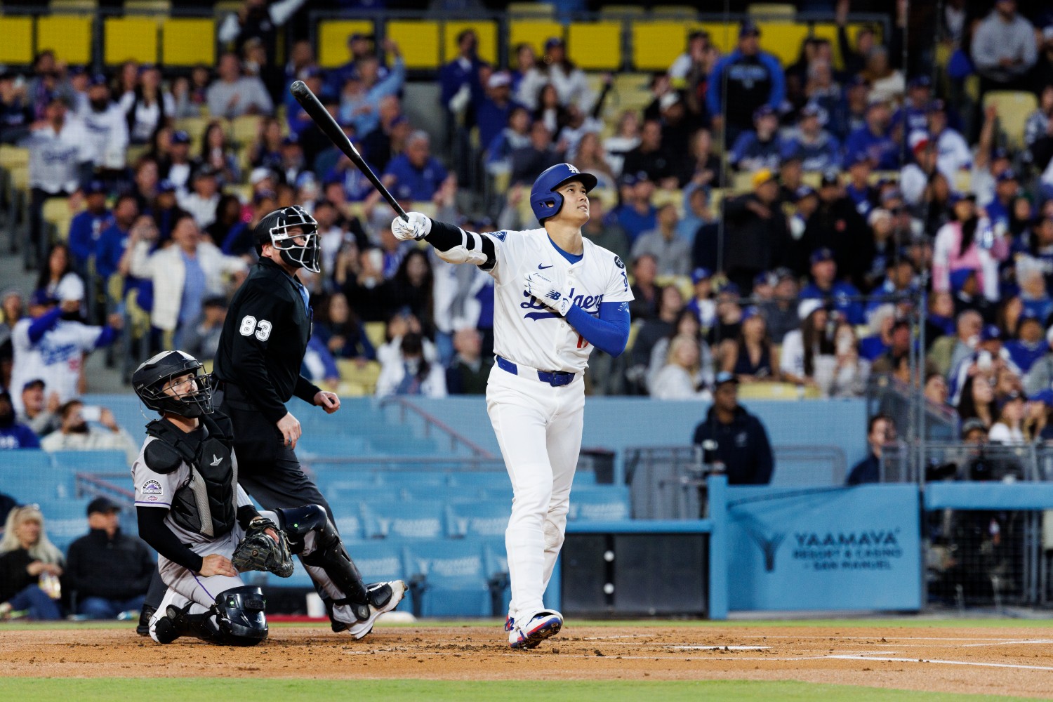 Shohei Ohtani after hitting a home run