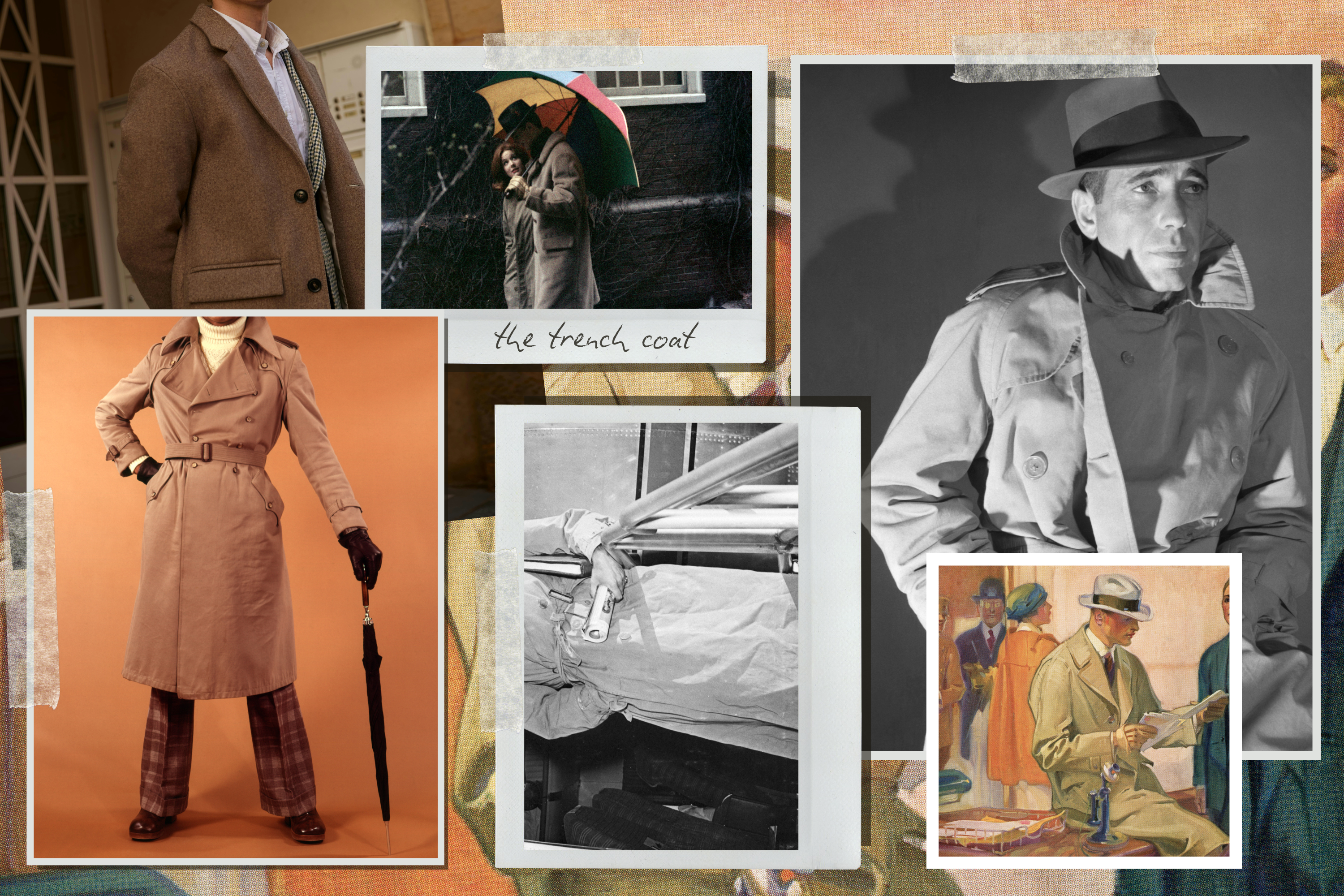 Trench coat collage