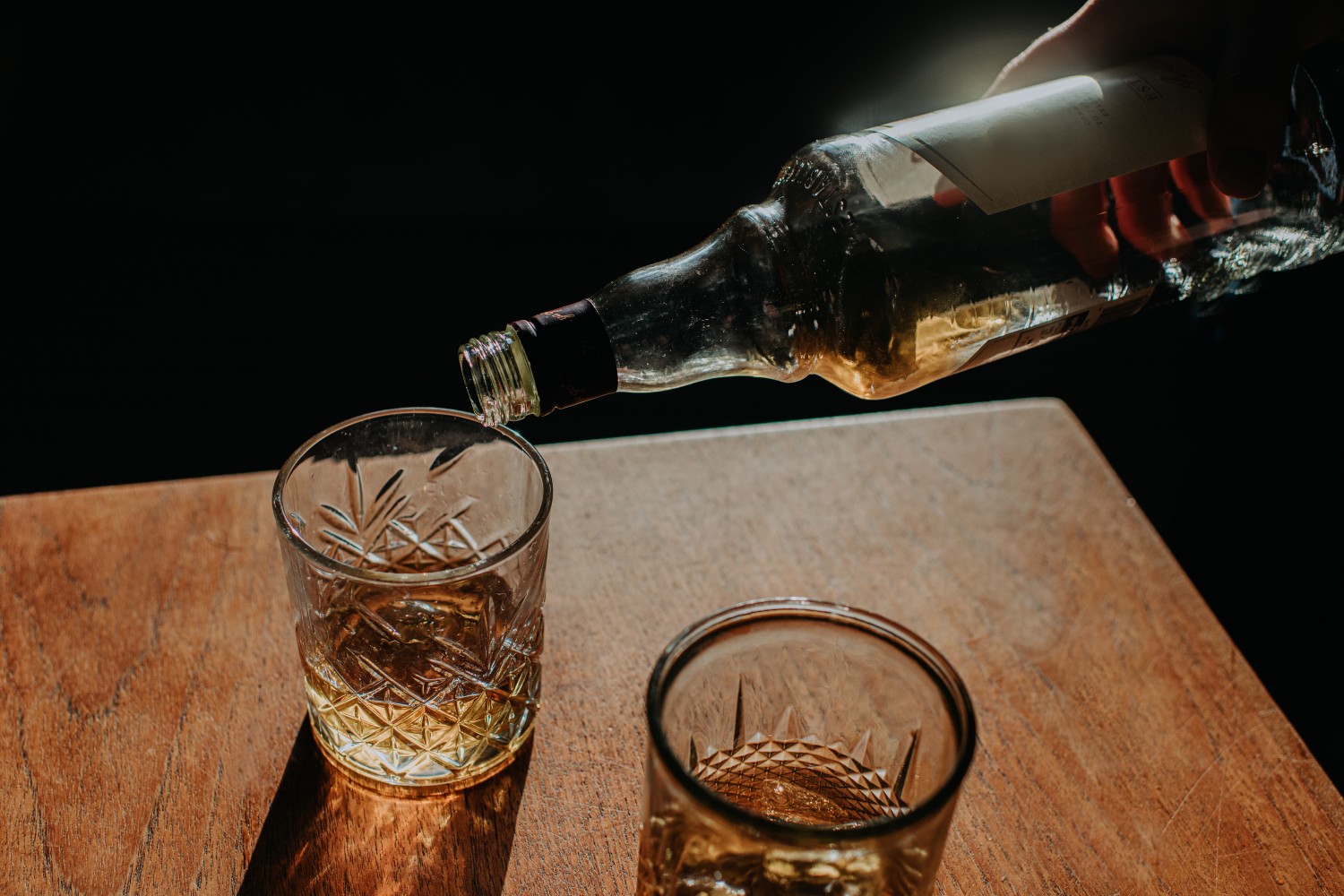 Pouring whiskey
