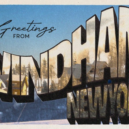 an old school postcard that says greetings from windham new york