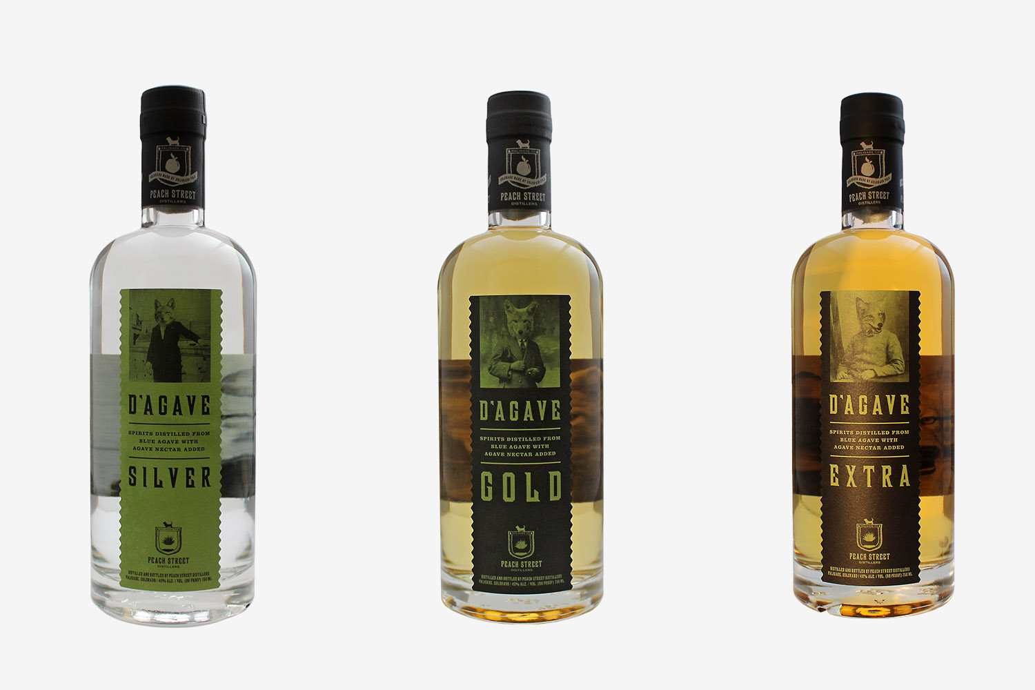 Three bottles of D'Agave