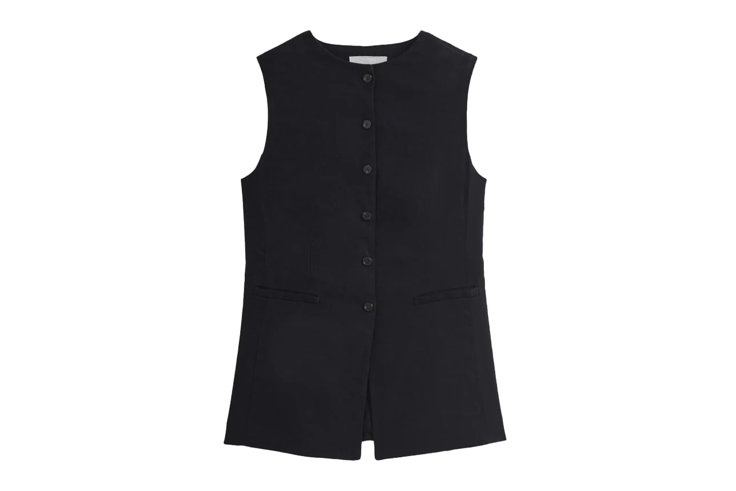 Everlane Long Vest in Stretch Linen