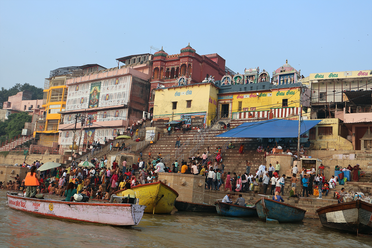 An early morning boat ride on the Ganges