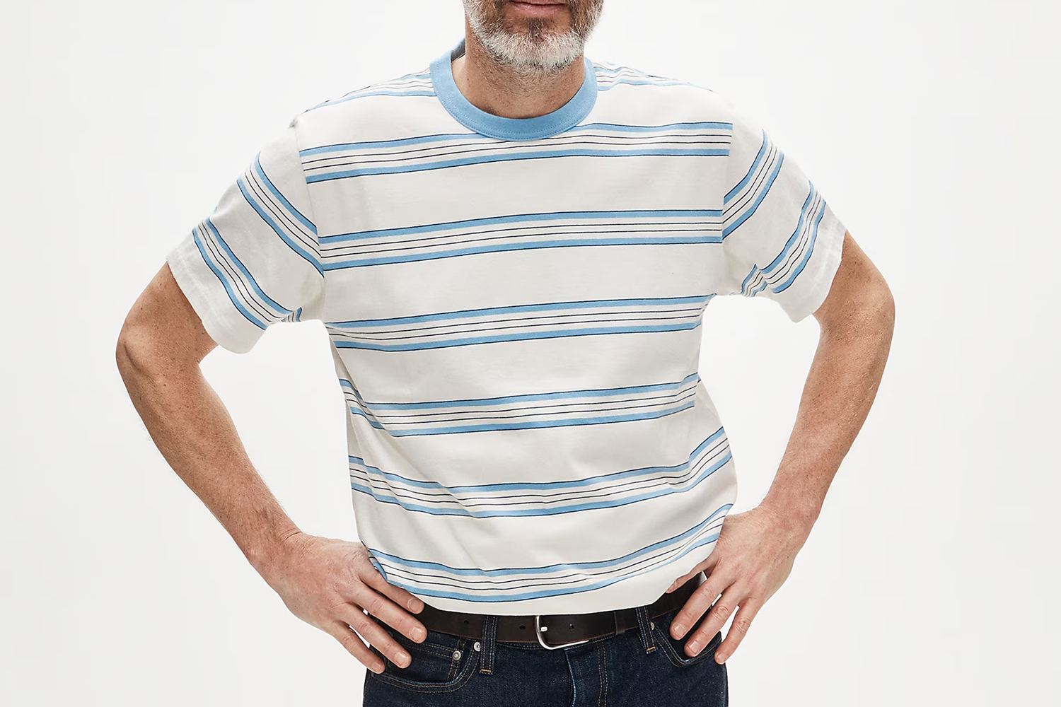 Wallace & Barnes heritage-weight cotton T-shirt in stripe