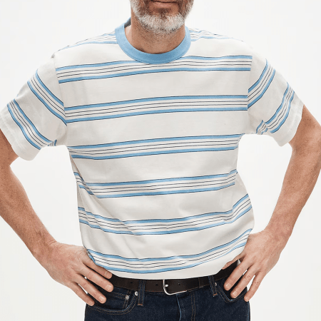 Wallace & Barnes heritage-weight cotton T-shirt in stripe