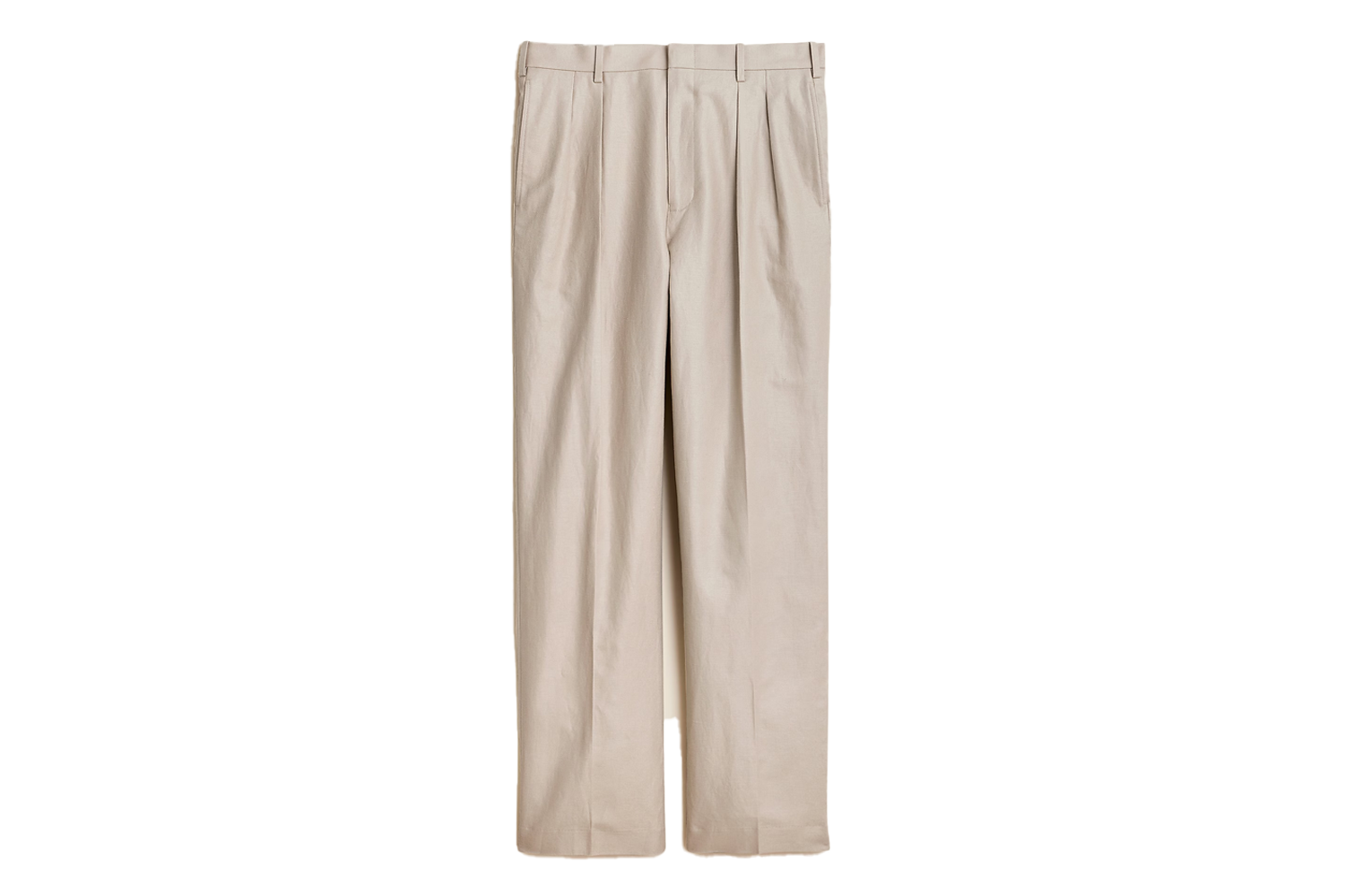 J.Crew Relaxed-Fit Double-Pleated Trouser in Linen-Cotton Blend