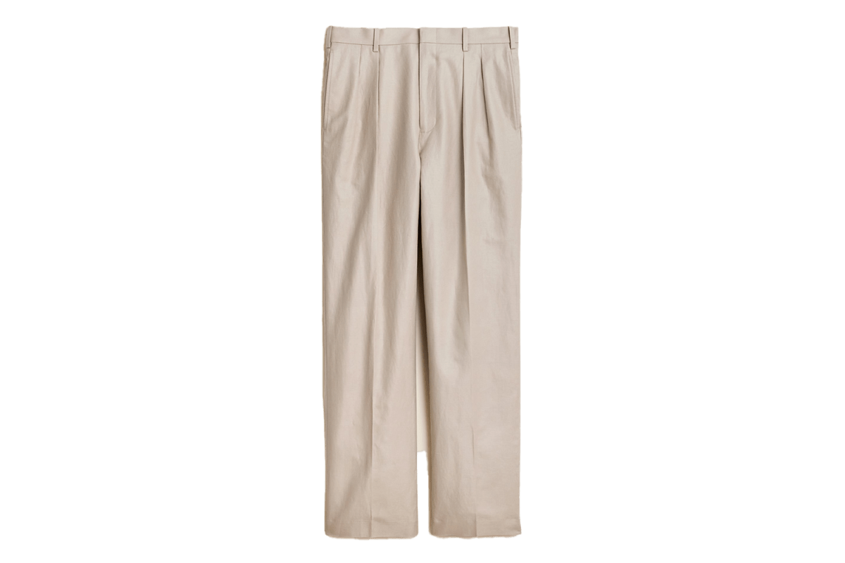 J.Crew Relaxed-Fit Double-Pleated Trouser in Linen-Cotton Blend