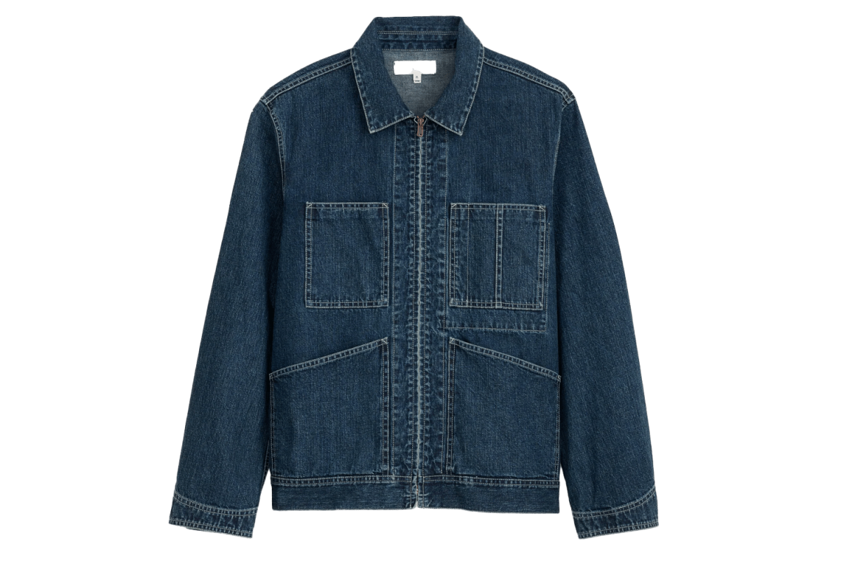 Zip Work Jacket in Lightweight Japanese Denim
