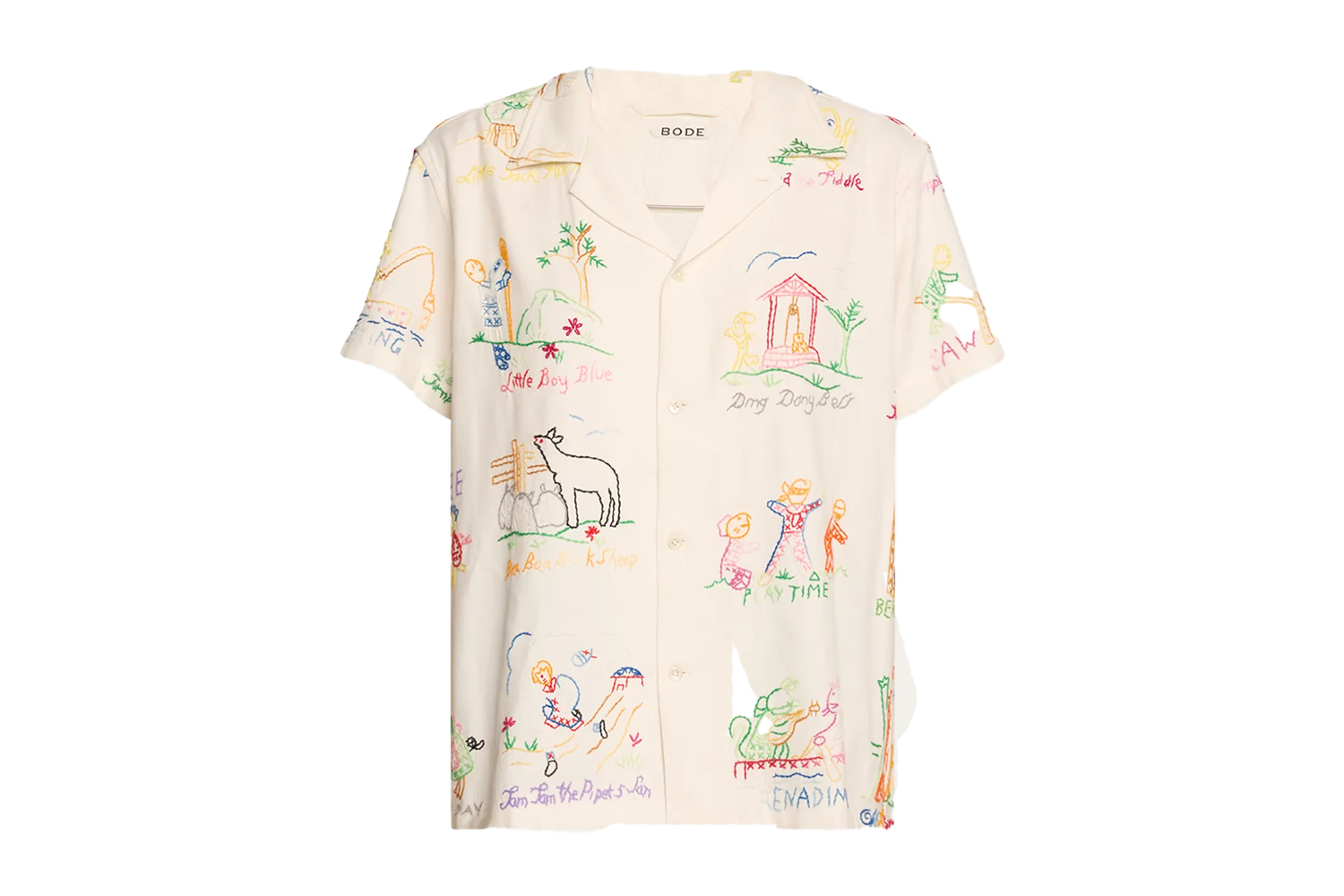 Bode Nursery Rhyme Embroidered Shirt