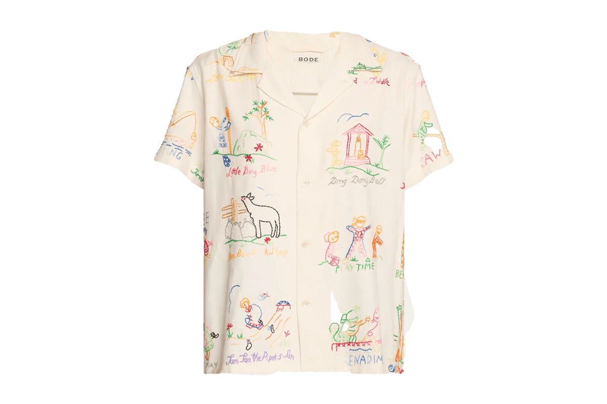 Bode Nursery Rhyme Embroidered Shirt
