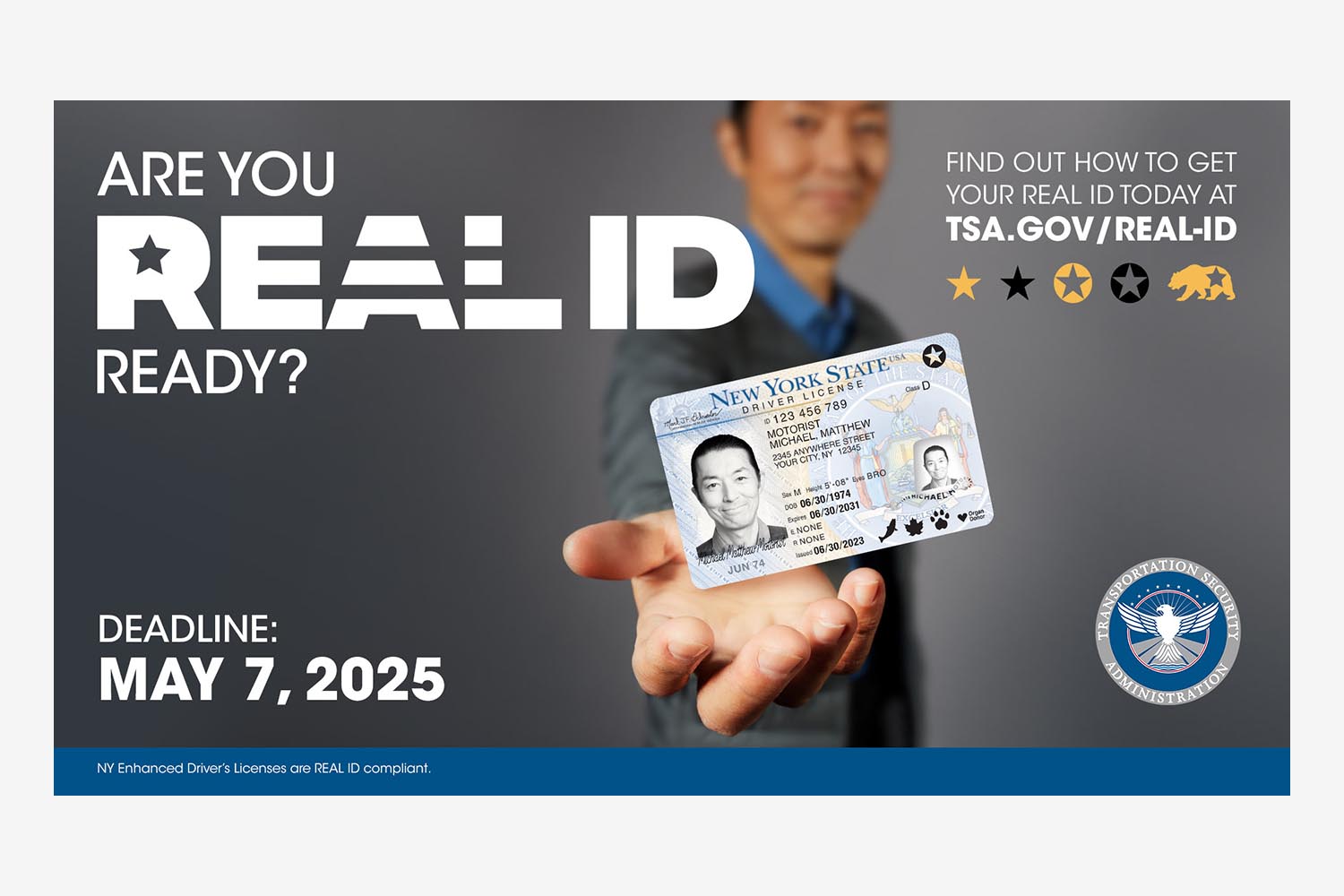 A banner ad for REAL ID distributed by the DHS