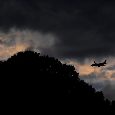 Plane landing at West Virginia International Yeager Airport