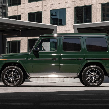 The 2025 Mercedes-Benz G550 SUV in dark green