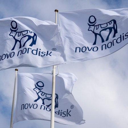 Flags with Novo Nordisk logo