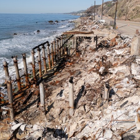 Effects of fire near the Pacific Coast Highway