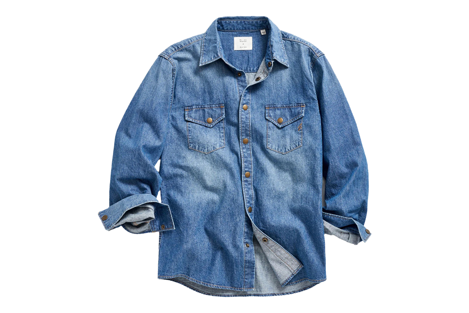 Billy Reid Shoals Light Indigo Denim Shirt