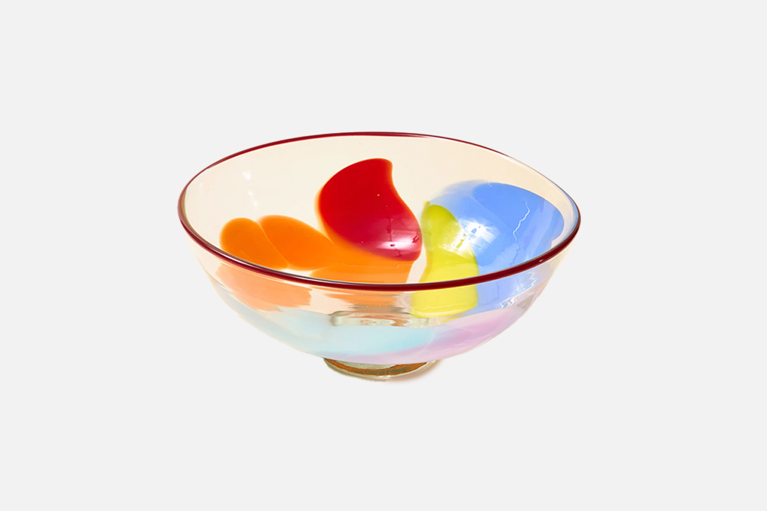 Hand-Blown Splash Serving Bowl