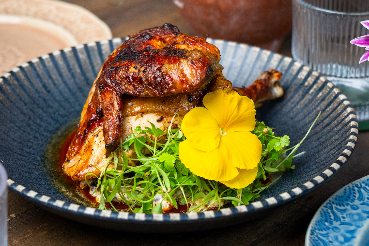 Chicken al pastor with sumac corn at Vera