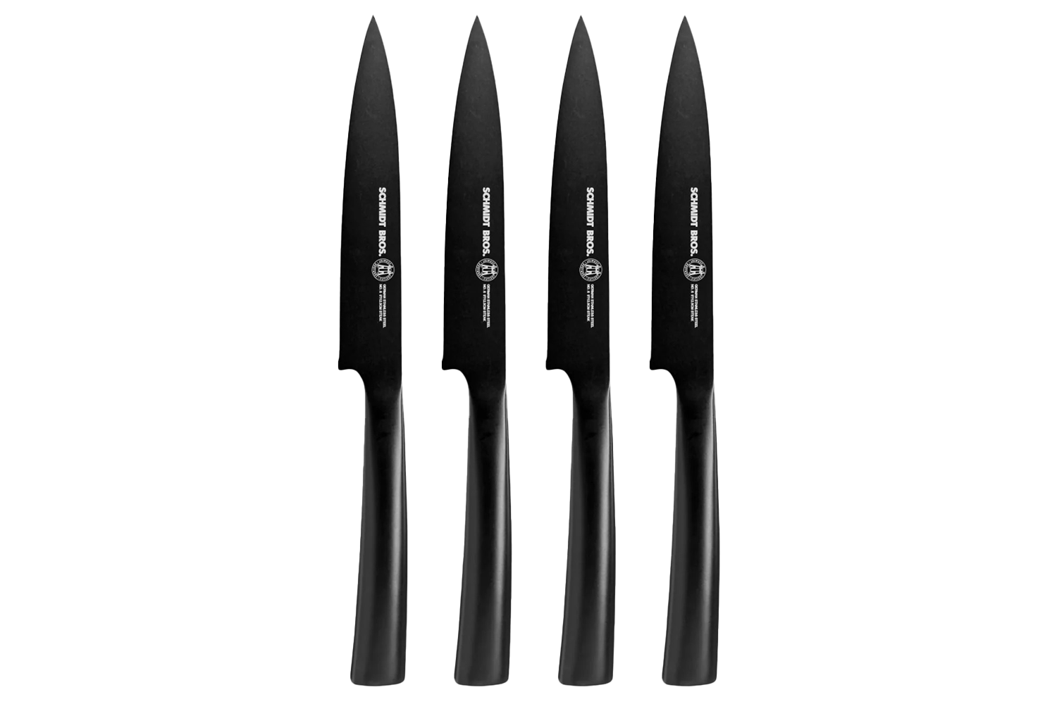 Schmidt Bros. Jet Black Steak Knife Set (4-Piece)