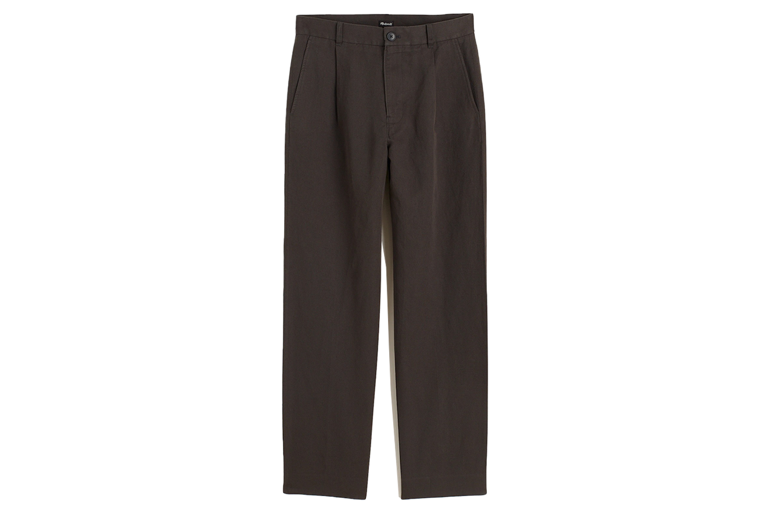Madewell Cotton-Linen Blend Pleated Trousers