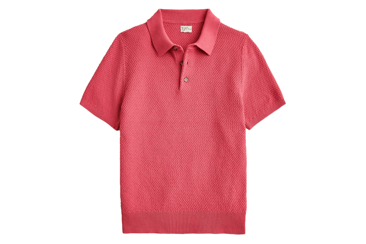 J.Crew Seed-Stitch Cotton Sweater Polo