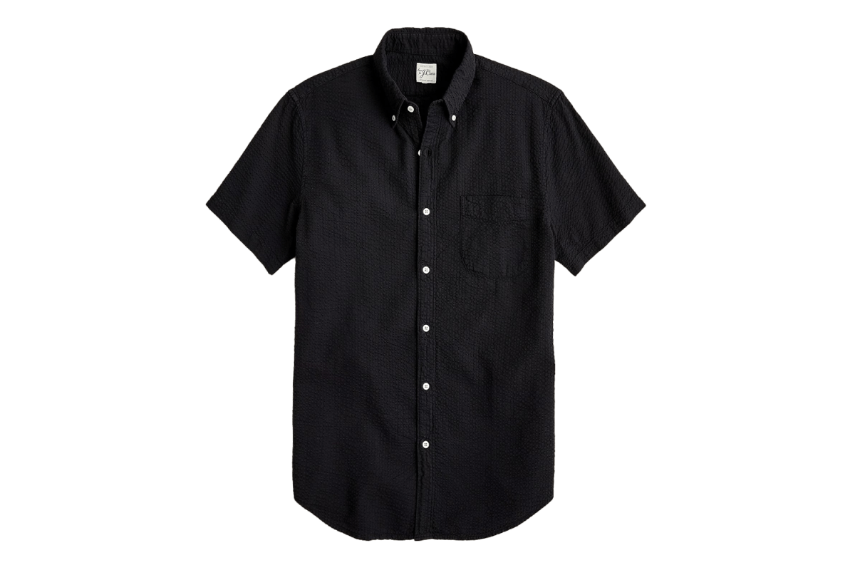 J.Crew Garment-Dyed Seersucker Shirt
